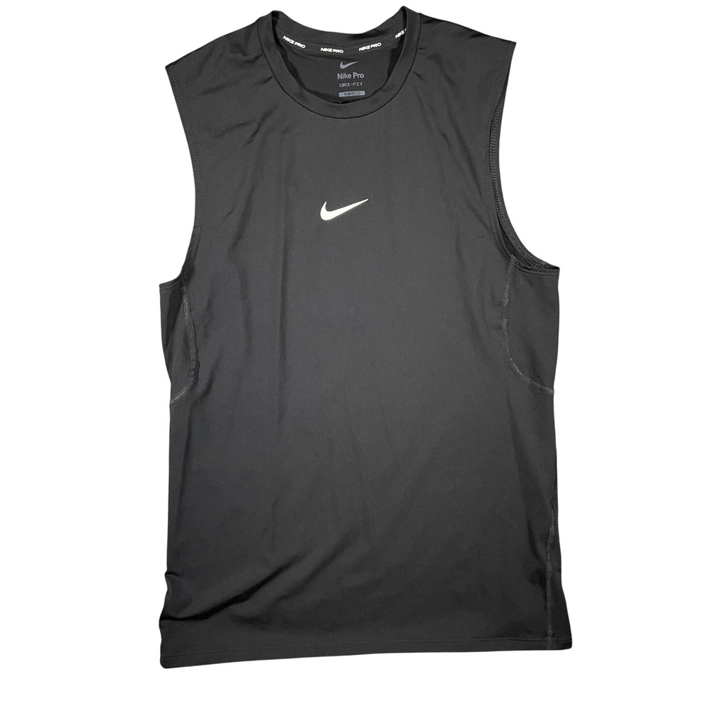 Nike Men's Pro Dri-Fit Slim Sleeveless Fitness Top Small Black Activewear